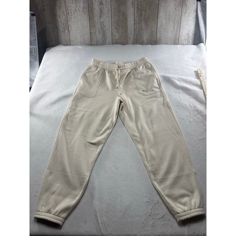 Puma ESS Ideal High Waist Fleece Jogger Pants Women’s Medium Alpine Snow NWT